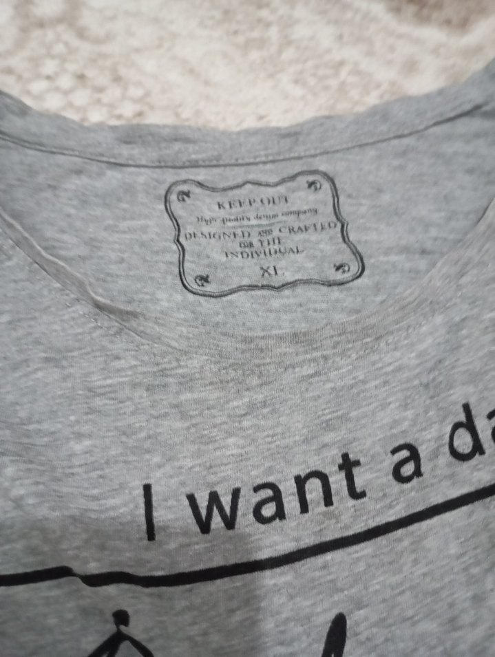 Gri Baskılı Hamile Tişörtü, Kısa Kollu, Salaş - Görsel 3