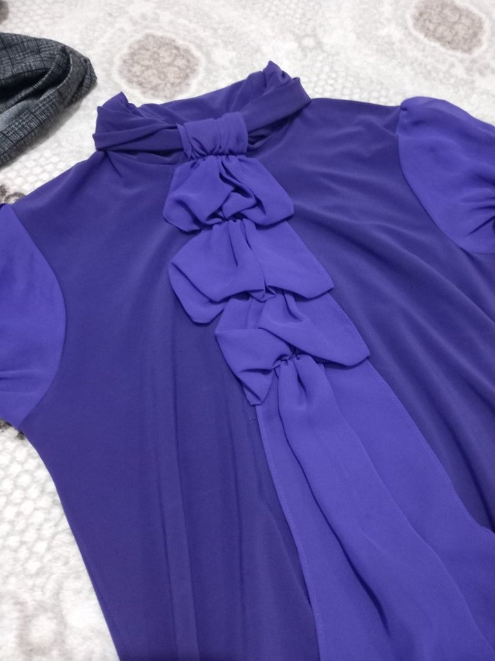 Fermuarlı Lacivert Hamile Tişörtü - Görsel 2