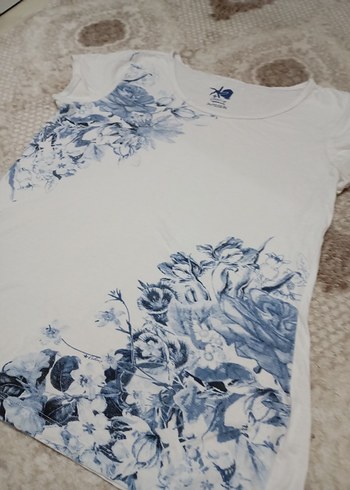 Bohem Gri Baskılı Hamile Tişörtü - Görsel 4