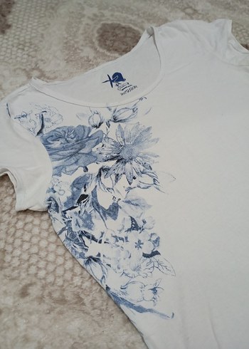 Bohem Gri Baskılı Hamile Tişörtü - Görsel 3