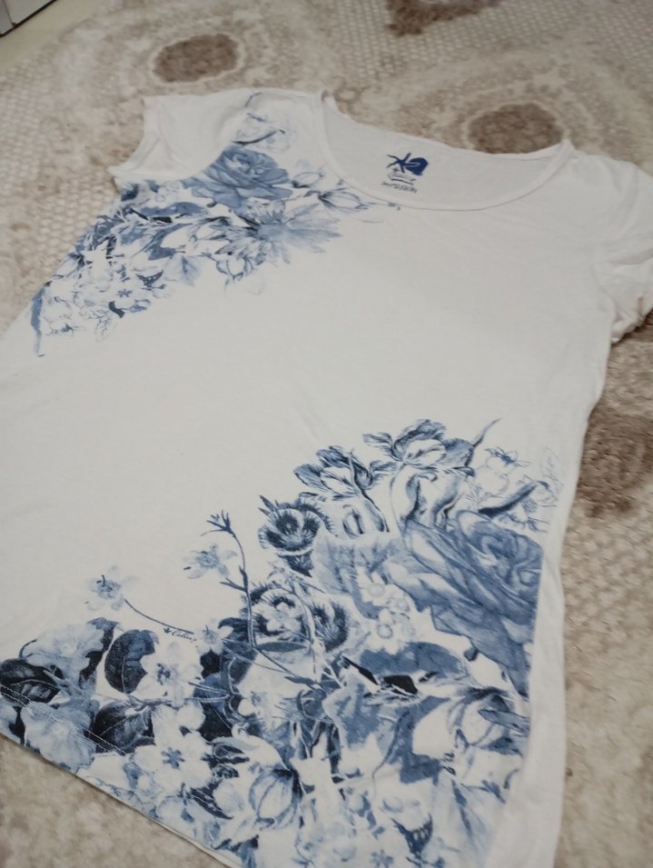 Bohem Gri Baskılı Hamile Tişörtü - Görsel 4