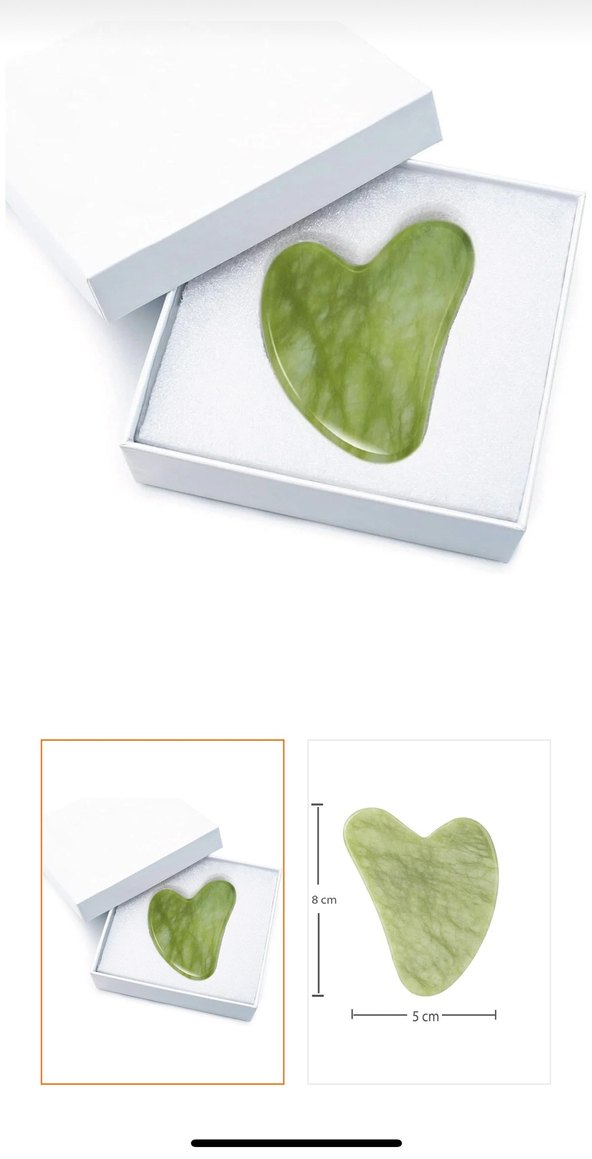 Yeşim Taşından Gua Sha Masaj Taşı - Görsel 2