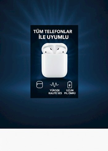 Beyaz Kablosuz Kulaklık Seti - Görsel 2