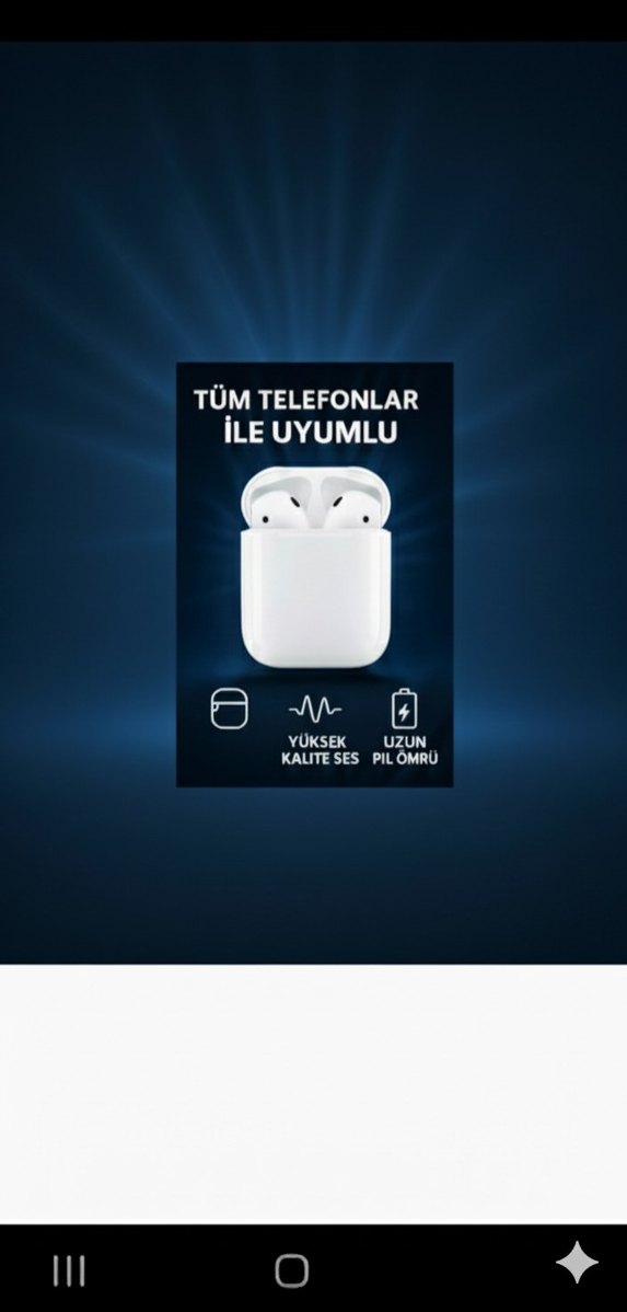 Beyaz Kablosuz Kulaklık Seti - Görsel 2