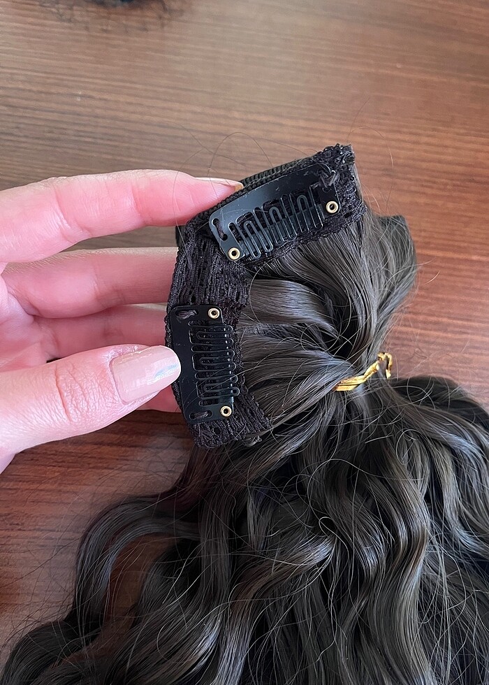 Çıtçıtlı takma saç - Görsel 3