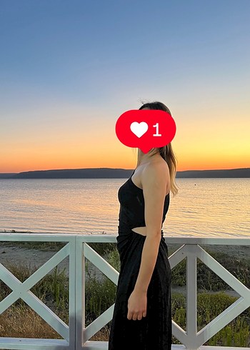 Diğer Siyah Straplez Uzun Gotik Elbise