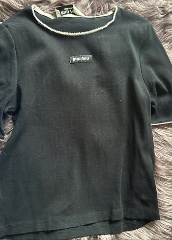 Mavi Mini Kısa Kollu Yüksek Yaka Kadın Tişört 2 si birlikte - Görsel 4