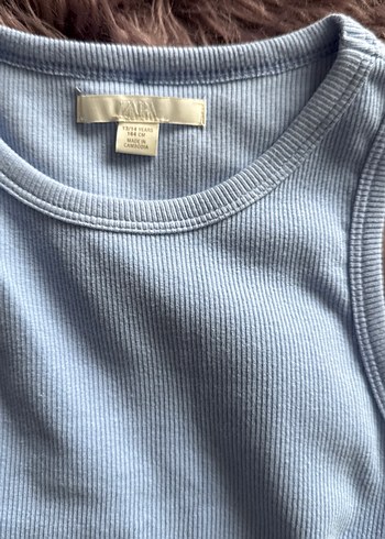 Mavi Mini Kısa Kollu Yüksek Yaka Kadın Tişört 2 si birlikte - Görsel 3