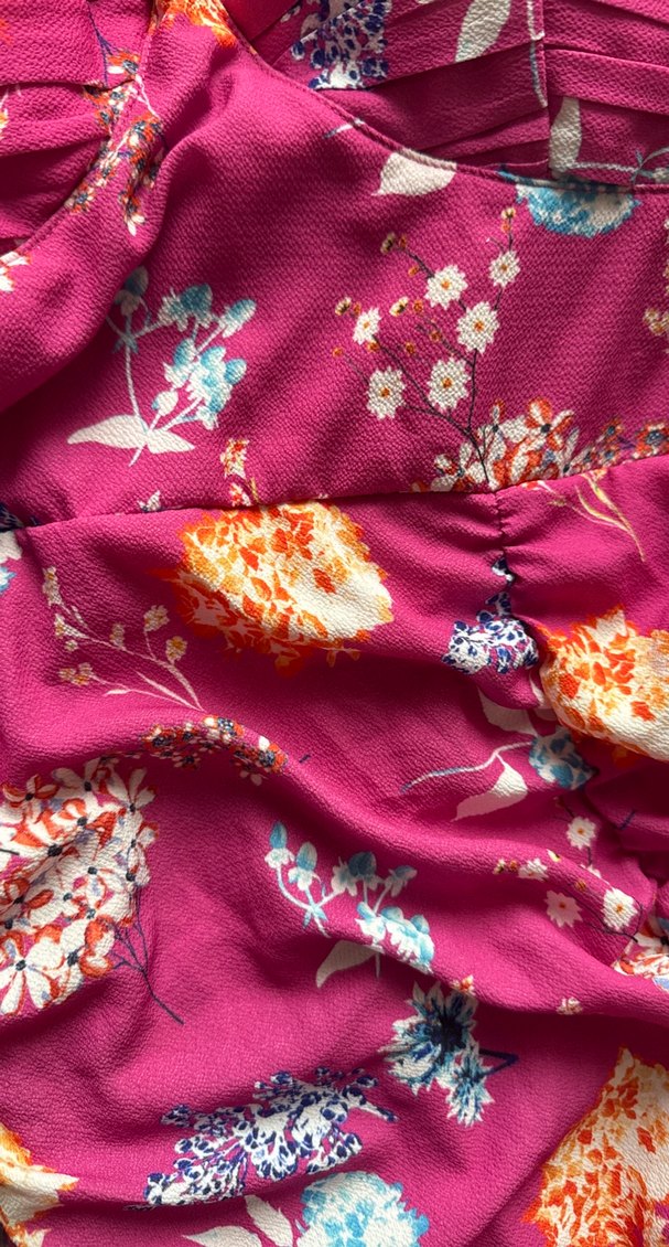 Pembe Drapeli Uzun Straplez Elbise - Görsel 5