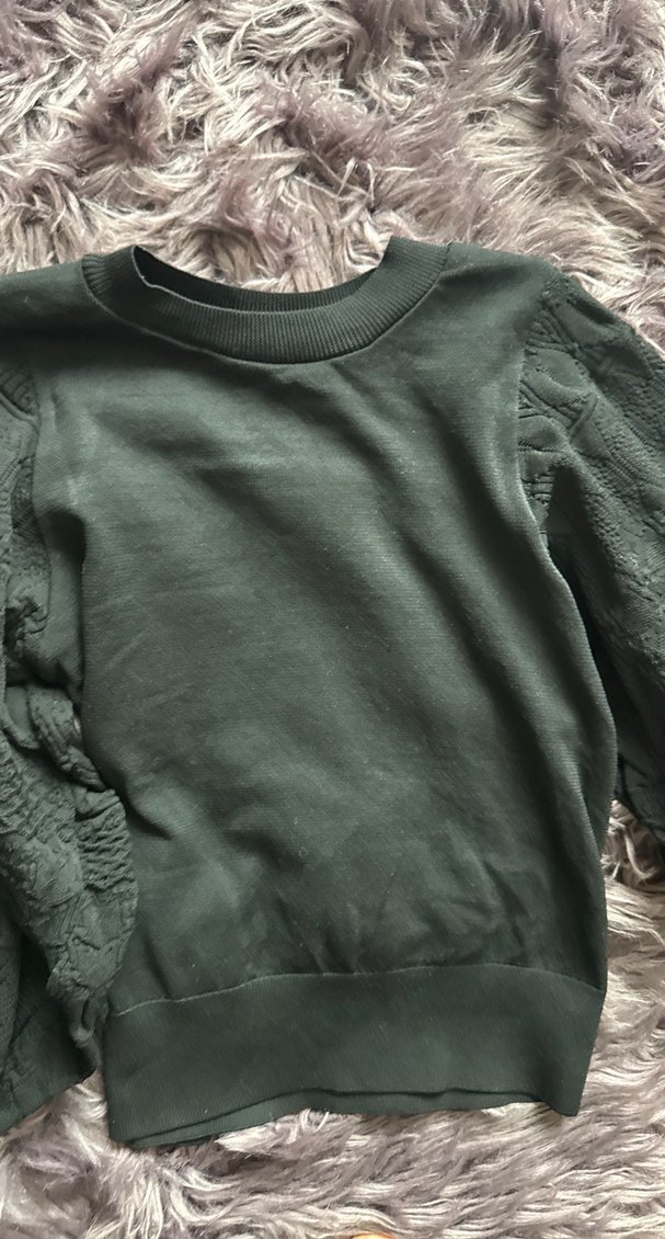 Gri Örgü Kadın Bluz, Uzun Kollu, Salaş Kesim - Görsel 3