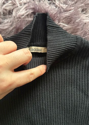 Gri Kadın Boğazlı Triko Kazak - Görsel 3