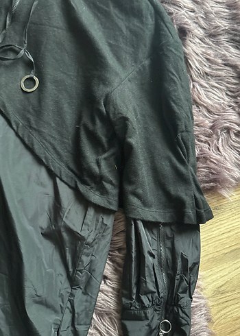 Kapüşonlu Uzun Siyah Gotik Yağmurluk Hukka markası - Görsel 3