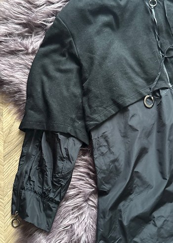 Kapüşonlu Uzun Siyah Gotik Yağmurluk Hukka markası - Görsel 2