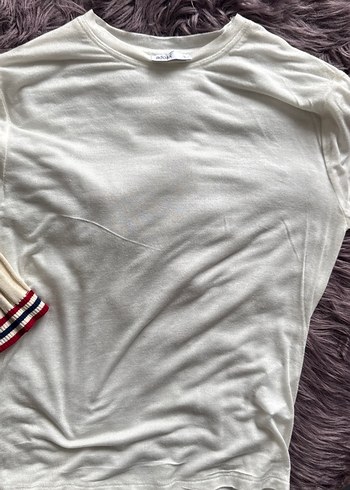 Kız Çocuk Beyaz Triko Polo Tişört ikisi 300 - Görsel 3