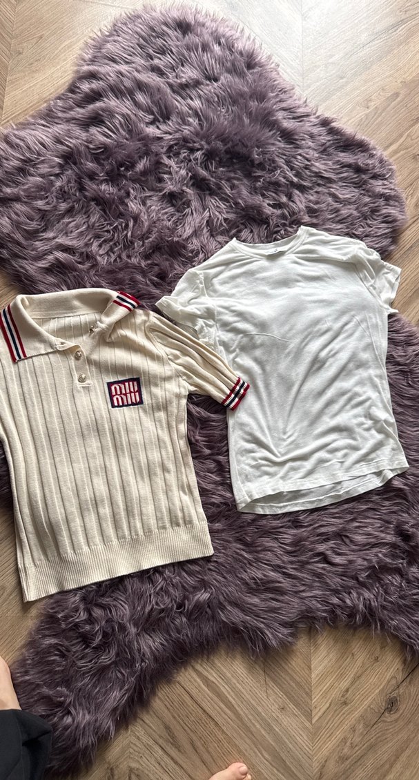 Kız Çocuk Beyaz Triko Polo Tişört ikisi 300 - Görsel 5