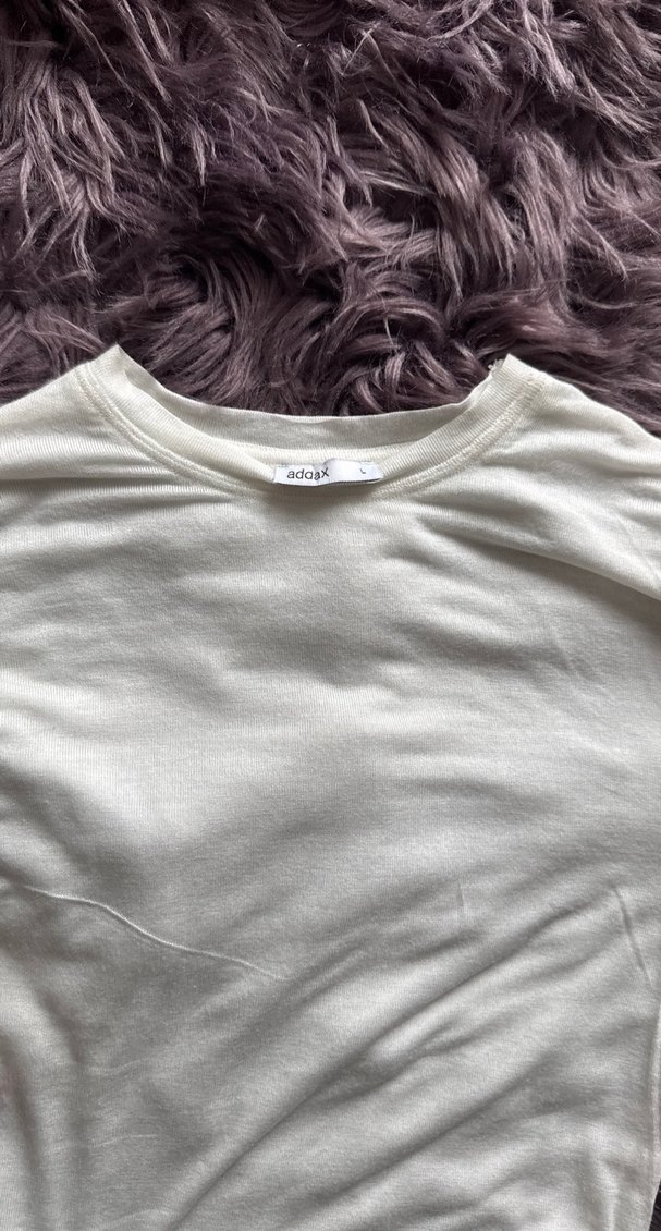 Kız Çocuk Beyaz Triko Polo Tişört ikisi 300 - Görsel 4