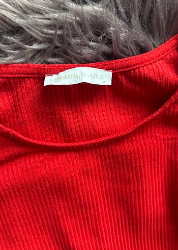 Kadın Kırmızı Yüksek Yaka Triko Kazak - Görsel 2