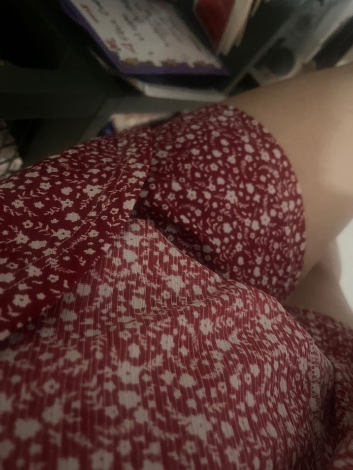 Bordo Mini Şort Etek Fırfırlı Bohem Tarz - Görsel 2