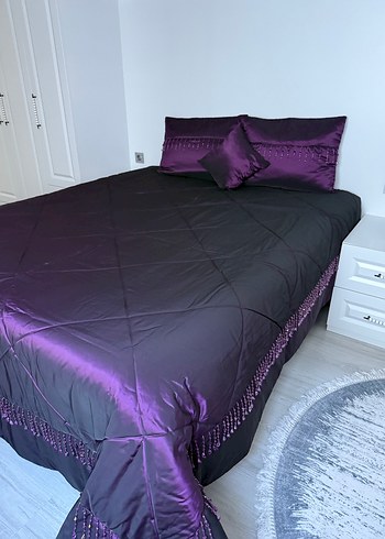 Mor Yatak Örtüsü Seti - Görsel 3