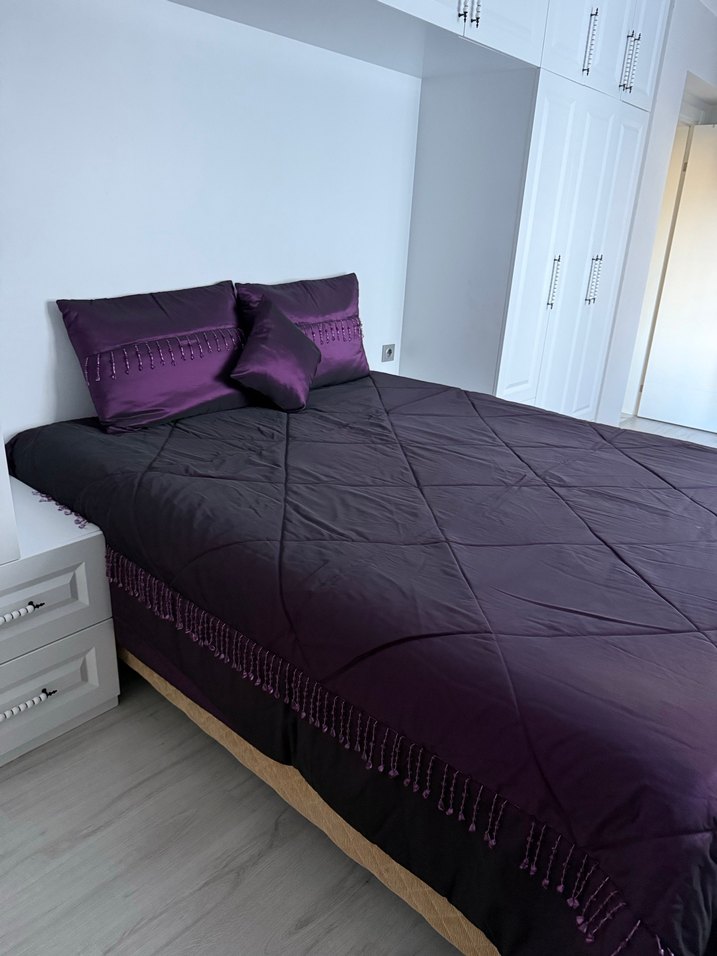 Mor Yatak Örtüsü Seti - Görsel 2