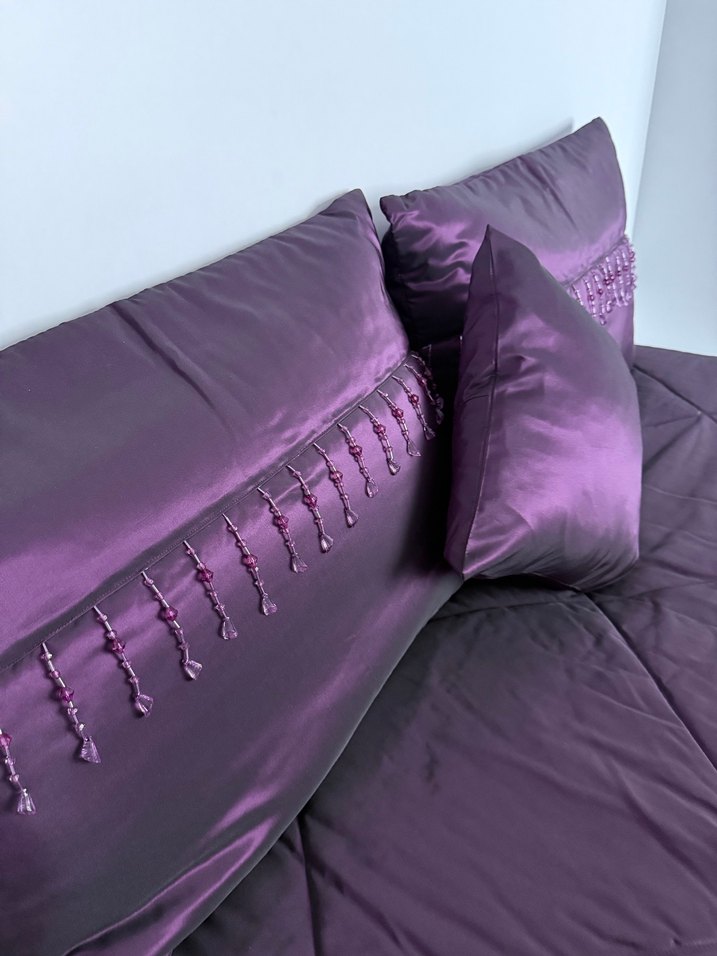Mor Yatak Örtüsü Seti - Görsel 4