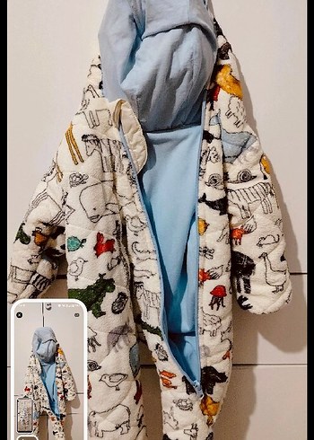 Çok Renkli Desenli Bebek Tulumu 6 -9 ay - Görsel 4