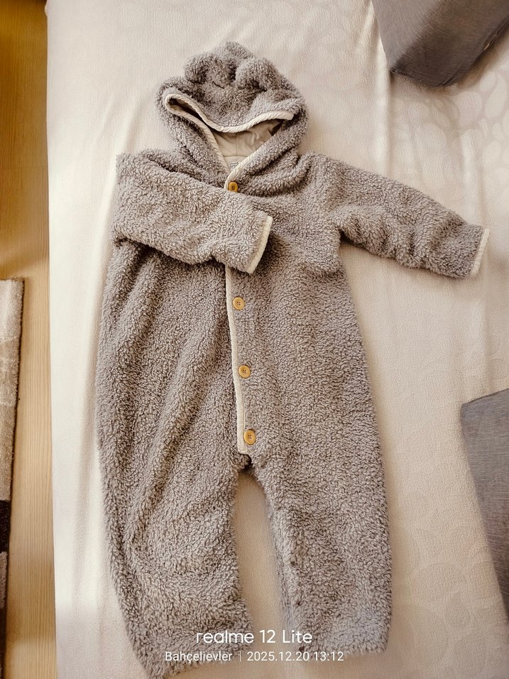 e bebek Gri Bebek Tulumu - Görsel 2