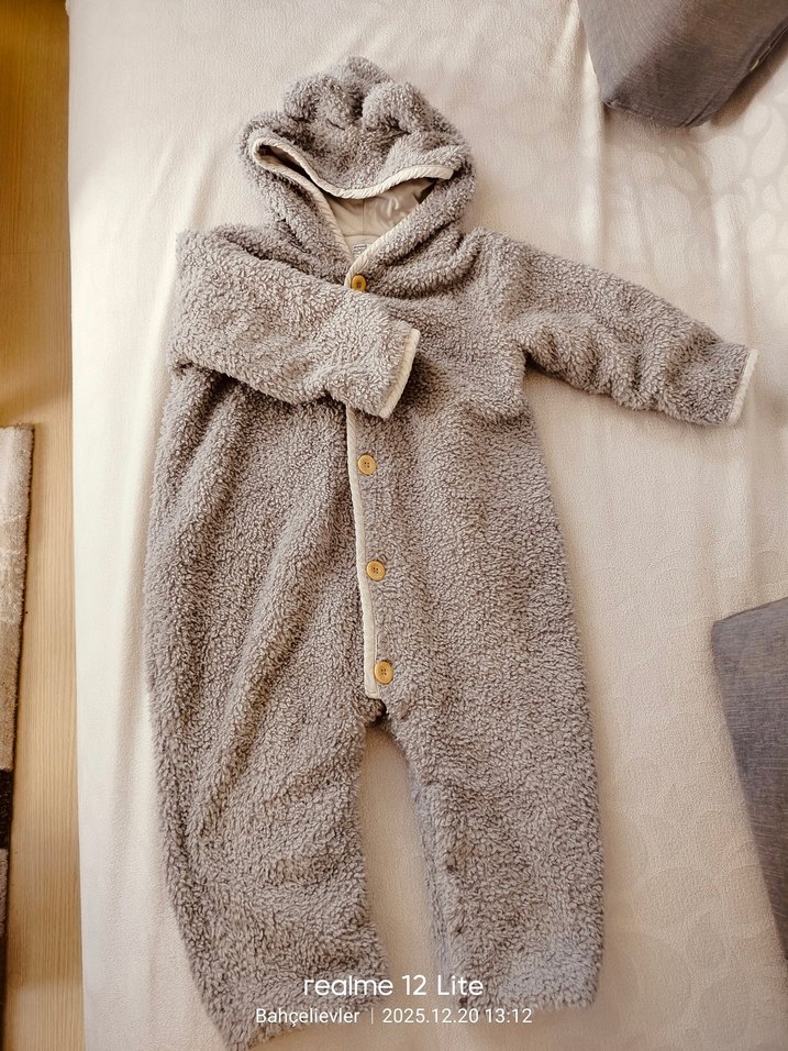 e bebek Gri Bebek Tulumu - Görsel 3