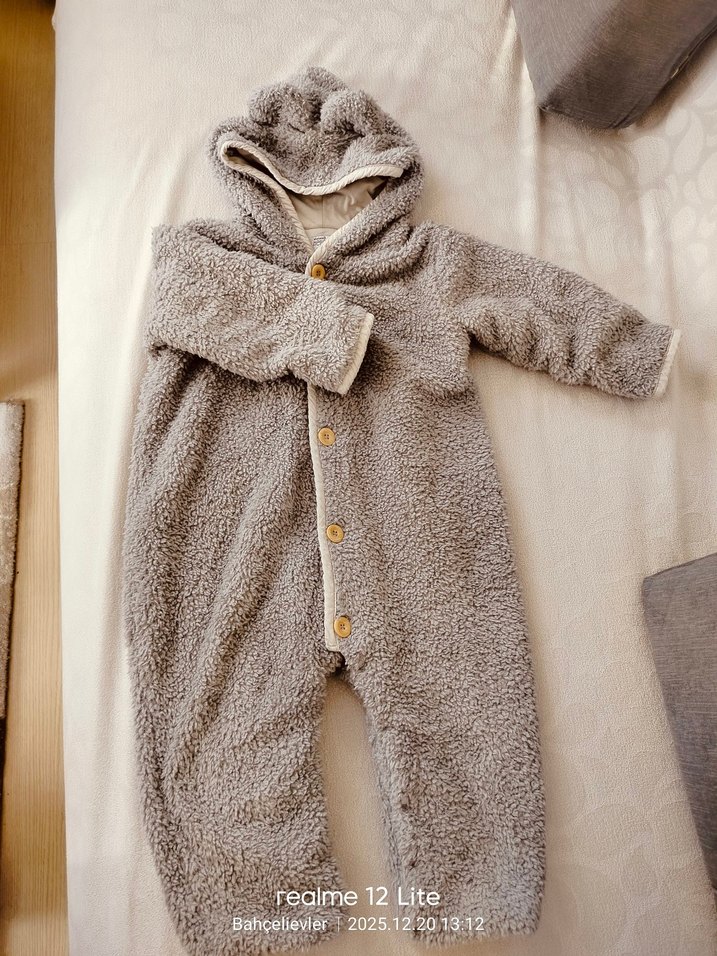 e bebek Gri Bebek Tulumu - Görsel 4