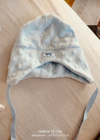Mavi Kürklü Bebek Bere - Görsel 2