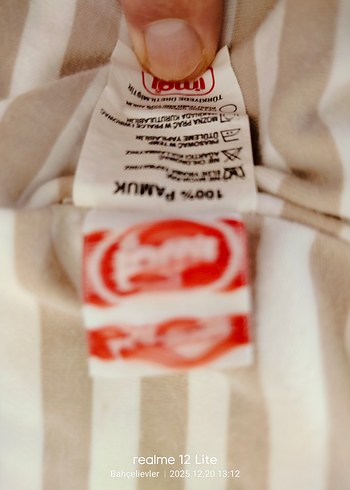 Bej Çizgili Fermuarlı Bebek uyku Tulumu - Görsel 7