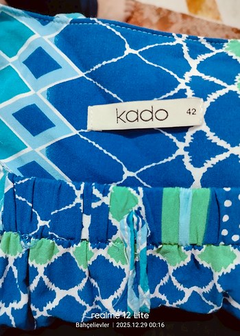 Kadın Mavi Uzun Elbise - Görsel 6