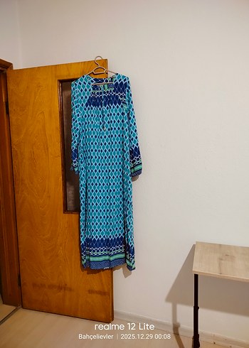 Kadın Mavi Uzun Elbise - Görsel 2