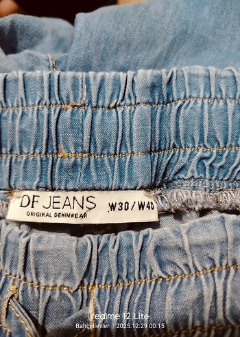 Kadın Mavi Bol Kesim Midi Kot Pantolon - Görsel 15