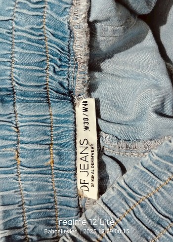 Kadın Mavi Bol Kesim Midi Kot Pantolon - Görsel 17