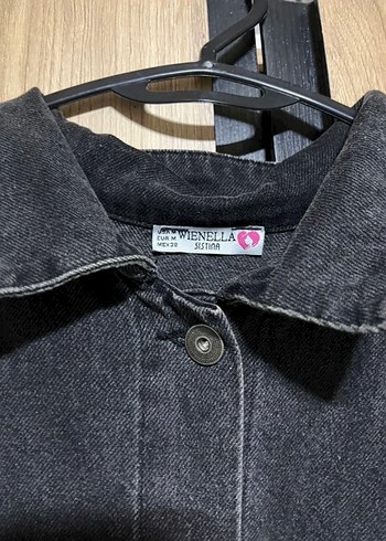 Kadın Siyah Denim Düğmeli Ceket - Görsel 2