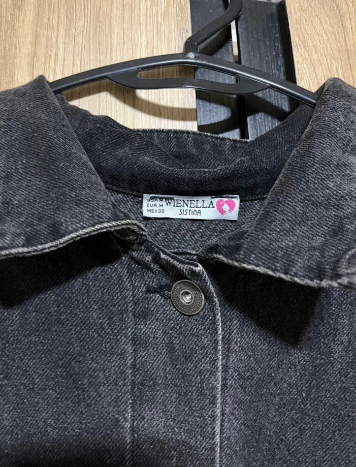 Kadın Siyah Denim Düğmeli Ceket - Görsel 2