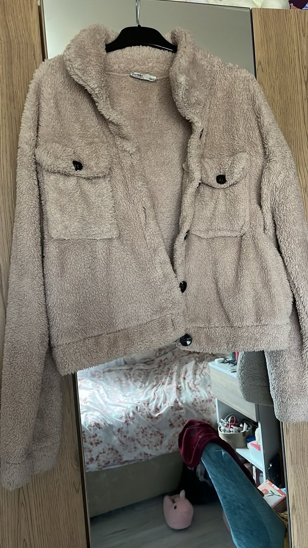 Bej Kürklü Midi Kadın Ceket - Görsel 2