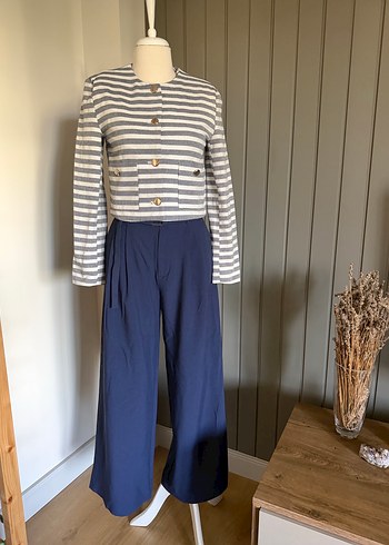 Stradivarius Çizgili Ceket - Görsel 6