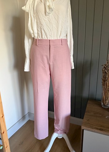 Mango Pembe Kumaş Pantolon - Görsel 3