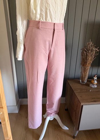 Mango Pembe Kumaş Pantolon - Görsel 4