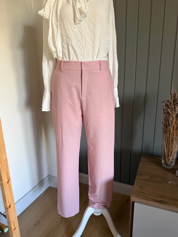 Mango Pembe Kumaş Pantolon - Görsel 3