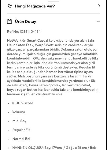 NETWORK SAKS L BEDEN SATEN ETEK - Görsel 7