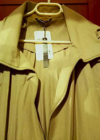 LCW Classic Kapüşonlu Haki Pardesü 48 Beden - Görsel 5