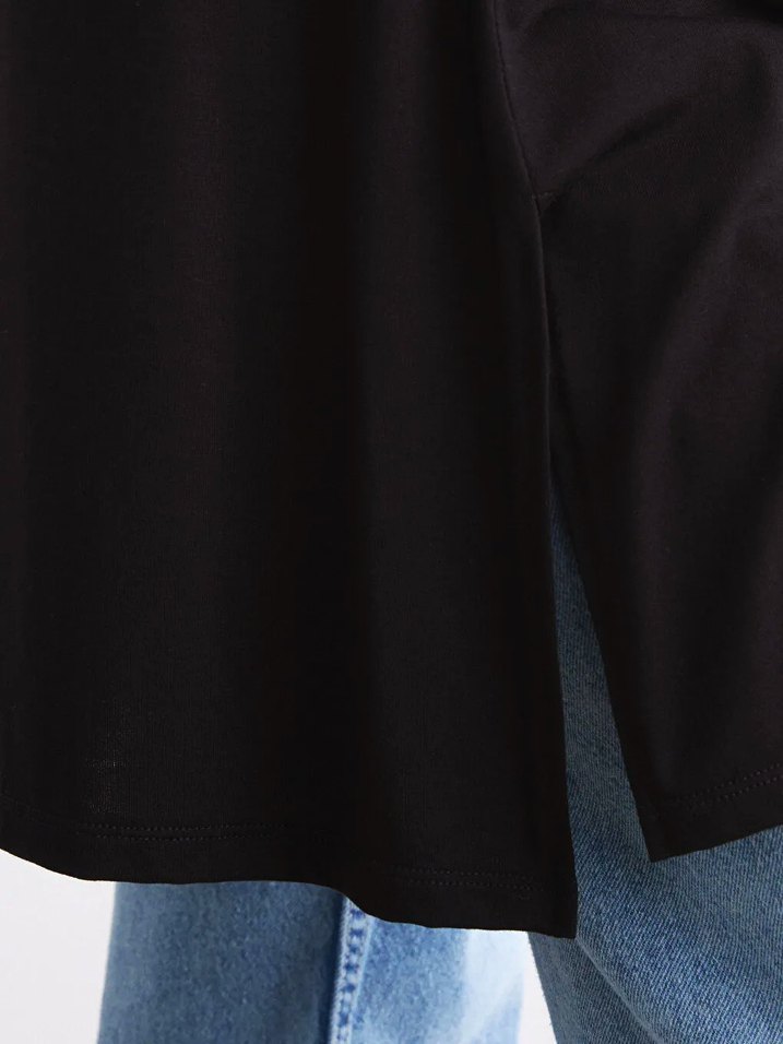 LCW Basic Siyah Penye Hırka 4XL - Görsel 3