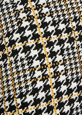 Koton Kaz Ayağı Desenli Beli Lastikli Etek XL - Görsel 4