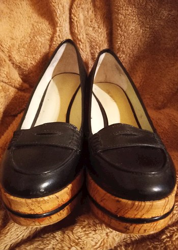 Nine West Siyah Deri Mantar Dolgu Topuklu Kadın Ayakkabı 7.5 M - Görsel 9