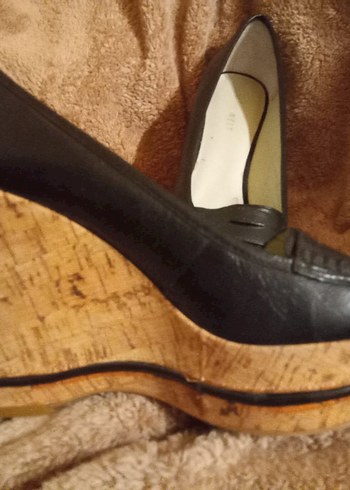 Nine West Siyah Deri Mantar Dolgu Topuklu Kadın Ayakkabı 7.5 M - Görsel 11