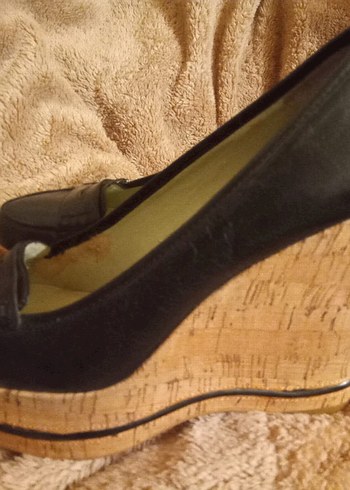 Nine West Siyah Deri Mantar Dolgu Topuklu Kadın Ayakkabı 7.5 M - Görsel 13