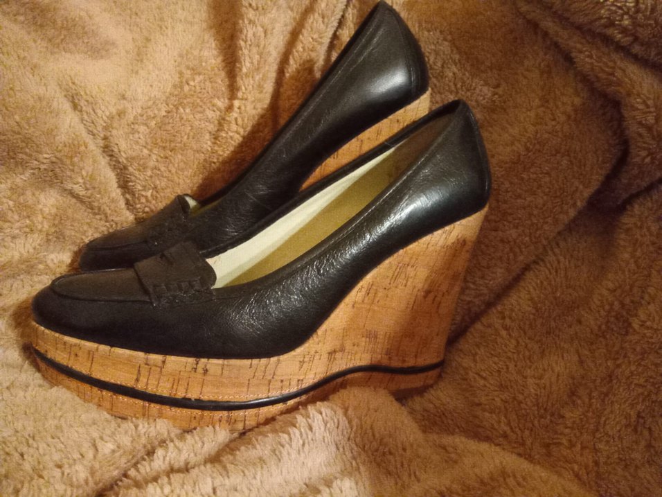 Nine West Siyah Deri Mantar Dolgu Topuklu Kadın Ayakkabı 7.5 M - Görsel 2